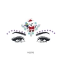 Joyas luminosas faciales con oso de Navidad blanco y pedrería de resina de colores - Estilo Oso Blanco de Navidad (Y0076)
