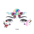 Luminous resin face jewels set with colorful gems and unicorn charms style Y0082 - Lollipop Unicorn Style (Y0082)
