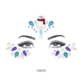 Gemas faciales luminosas Y0073 con diseño de oso polar y pedrería azul y violeta - Estilo Oso Polar Gema Azul (Y0073)