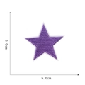 Detailed dimension guide for the 5cm purple embroidered star patch with white border - Purple