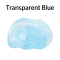 Blue transparent bouncing liquid glass slime toy with a clear gel-like texture - Transparent Blue