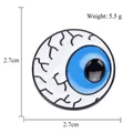 Blauwe oog emaille speld met rode aders, 2,7 cm diameter en gewicht van 5,5 g - Blauw Oog