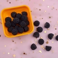 Miniature black resin blackberry charms for DIY craft jewelry and phone case decoration - 1.2cm Half Black Mulberry (Medium) / 10.00g