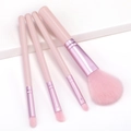 4-piece rose gold makeup brush set including powder brush and eye shadow brushes - 4 Brushes
