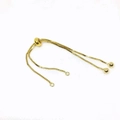 Cadena de caja dorada ajustable con cuenta deslizante para creación de joyería DIY - Oro de 18K (Color Preservado)