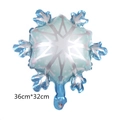 Blue and silver snowflake foil balloon for winter party decorations, 36cm x 32cm size - Mini Light Blue Silver Snowflake (36*32cm)