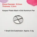 Godets ronds en aluminium à 4 fentes pour maquillage, 30,5mm pour fards à paupières - Godet en Aluminium 4-Grilles (Lot de 4)