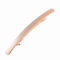 Barrette à cheveux minimaliste en métal or rose avec texture brossée mate élégante - Or Rose Brossé
