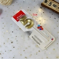 Number 5 gold birthday candle with metallic pearlescent finish and 5cm height scale - Number 5 / Gold
