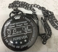Montre à gousset vintage gravée pour petit ami avec message I Love You Forever spécial - Style Gravé To My Boyfriend