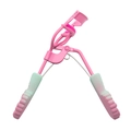 Pink metal eyelash curler with mint green gradient handle and silicone pad tool - Bulk Packaging / Pink Gradient