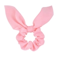 Elastico per capelli in raso rosa con fiocco a orecchie di coniglio per donna - Rosa Chiaro