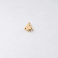 Detailansicht goldener Weihnachtsbaum-Anhänger mit Stern-Ausschnitt für DIY-Schmuckherstellung - 9,5*10mm Weihnachtsbaum Perle mit kleinem Loch / 18k Vergoldet (Räumungspreis)