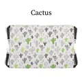 Detail of hanging cat hammock featuring cactus patterns and durable metal spring hooks - S / Cactus Thick Style