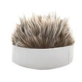 Berretto da marinaio senza tesa creativo con parrucca marrone e fascia bianca - M (56-58cm) / Cappello Bianco + Parrucca Caffè