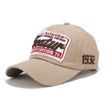 Gorra de béisbol vintage de algodón caqui con bordado de Arizona y visera curva - Ajustable / Caqui