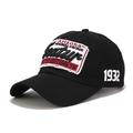 Gorra Arizona negra de algodón vintage con bordado retro 1932 y estilo deportivo casual - Ajustable / Negro