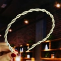13# Silver Pearl Twist Wrapped