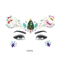 Luminous Christmas face gems with resin Santa Claus and snowman for party makeup - Christmas Mixed Decoration Style (Y0078)
