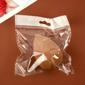 Brown teardrop makeup sponge sponge in transparent self-sealing bag for cosmetic use - Waterdrop Shape (Individual Bag) / Milk Tea