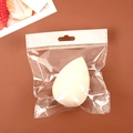 Beige waterdrop-shaped makeup sponge puff in a transparent self-sealing bag - Waterdrop Shape (Individual Bag) / Nude