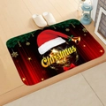 Detailed view of the Christmas door mat on light wood floor with holiday decor - 12 / 50*80cm