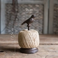 Porte-ficelle oiseau vintage en fonte avec bobine de corde pour jardin et décor - Style Oiseau