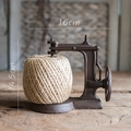 Porte-ficelle machine à coudre vintage en fonte avec corde de jute pour jardin 16x14,5cm - Style Machine à Coudre Rétro