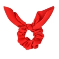 Elegante elastico in raso rosso con grazioso design a fiocco con orecchie di coniglio - Rosso