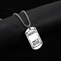 Silver military dog tag necklace with Born to Ride engraving and a metal box chain - Ride Tag Style (A129)