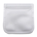Reusable transparent PEVA food storage bag with leakproof seal for kitchen organization - Clear