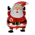 Kerstman folieballon met zuurstokpatroon voor feestelijke kerstversiering - Kerstman / Rood