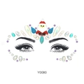 Luminous Christmas face gems set with Santa Claus charm and iridescent rhinestones Y0080 - Santa Claus Style (Y0080)