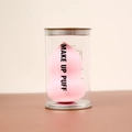 Pink gourd-shaped makeup puff sponge in transparent cylindrical packaging - Gourd Shape (Cylinder Pack) / Pink