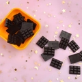 Miniature dark chocolate resin charm for DIY phone case with gold glitter background - Whole Chocolate 2cm*1.5cm / 10.00g