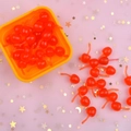 DIY red cherry resin charms for phone case decoration and miniature craft accessories - Red Cherry 2.2cm / 10.00g
