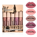 Set di 5 rossetti liquidi opachi in tonalità nude e bacche con prove di colore - Palazzo Nude-ON A WHLM