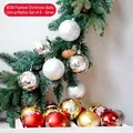 6-pack of 8cm silver painted Christmas balls with star patterns in shiny and matte finish - 8cm/Set of 6 / Silver / Shiny & Matte Star