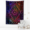Detail of bohemian sun and moon tapestry with celestial patterns in a cozy room setting - 73X95CM (Cross-border Brushed) / Blue Purple (GT107503)