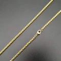 Collana a catena veneziana in acciaio placcato oro 18K con chiusura a moschettone - 3.0*60cm / Catena Veneziana Oro