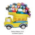 Construction dump truck foil balloon 72x60cm for happy birthday party decoration - Medium Balloon Car