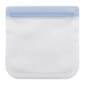 Sacchetto riutilizzabile in PEVA per alimenti con chiusura a cursore azzurro - Grigio / 15.3*15.3cm