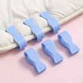 Juego de 6 pinzas para edredón en forma de lazo azul claro para fijar sábanas sin deslizar - Juego de 6 / Azul