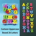 26 uppercase magnetic alphabet letters in a portable plastic storage box for toddlers - Cartoon Uppercase Letters (Small Box)