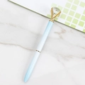 Stylo à bille bleu clair créatif avec un grand diamant en cristal sur fond de marbre - Stylo Diamant Lumineux 1.0 / Bleu Clair Dégradé