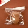Single brown sponge makeup blender egg packaged in a clear self-adhesive plastic bag - Beveled Shape (Individual Bag) / Milk Tea