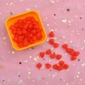 DIY red strawberry resin charms for phone case making with mini yellow tray - Whole Strawberry 1.1cm*0.9cm / 10.00g