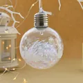 8cm glowing transparent Christmas ball with warm LED light and colorful laser filling - 8cm Warm White Light Ball