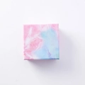 Scatola quadrata per gioielli con motivo marmorizzato rosa e blu su cartone - Scatola Piccola / Motivo marmo rosa
