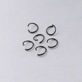 Pack of six black stainless steel open jump rings for DIY jewelry making accessories - 100 Pcs/Pack / Black